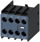 SIEMENS 3RH2911-1FA22 Auxiliary switch 2 NO+2 NC current paths: 1 NO, 1 NC, 1 NO for contactor relays/motor contactors S00/S0