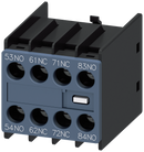 SIEMENS 3RH2911-1XA22-0MA0 Auxiliary switch 2 NO+2 NC, current paths: 1 NO, 1 NC, 1 NC, 1 NO, special variants