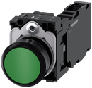 SIEMENS 3SU1100-0AB40-1FA0 Pushbutton, 22 mm, round, plastic, green, button, 1 NO + 1 NC