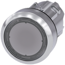 SIEMENS 3SU1050-0AB70-0AA0 Pushbutton, 22 mm, round, metal, high gloss, clear, button