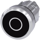 SIEMENS 3SU1050-0AB10-0AD0 Pushbutton, 22 mm, round, metal, high gloss, black, labeling: O, button