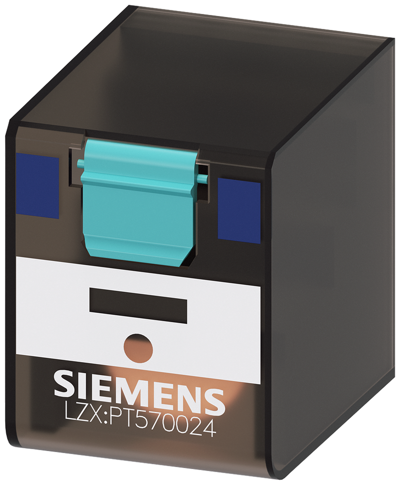 SIEMENS LZX:PT570024 Plug-in relay, 4 CO contacts, 24 V DC, 6 A, W=22.5 mm, also for LZS base
