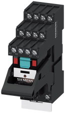 SIEMENS LZS:PT5B5R24 Plug-in relay complete unit 24 V AC, 4 change-over contacts LED module red base