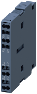 SIEMENS 3RH1921-2DE11 Auxiliary switch, solid-state compatible, EN50012 lateral, 1 NO + 1 NC, encapsulated
