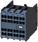 SIEMENS 3RH2911-2FC22 Auxiliary switch 22U, 2 NO+2 NC current paths: 1 NO, 1 NO, 1 NC, 1 NC