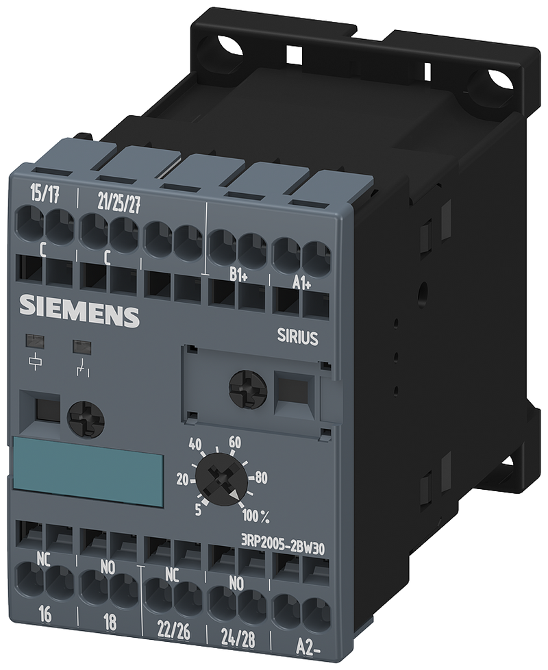 SIEMENS 3RP2005-2BW30 Timing relay, electronic, multi-function, 16 functions 2 CO, 24 to 240 V AC/DC