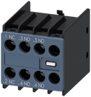 SIEMENS 3RH2911-1HA21 Auxiliary switch 2 NO+1 NC current paths: 1 NC, 1 NO for contactor relays/motor contactors S00/S0