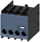 SIEMENS 3RH2911-1MA11 Auxiliary switch 1 NO+1 NC, current paths: 1 NO, 1 NC, connection from below