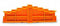 WAGO 727-205 4-level end plate 0-1-2-3--3-2-1-0 7.62 mm thick, orange