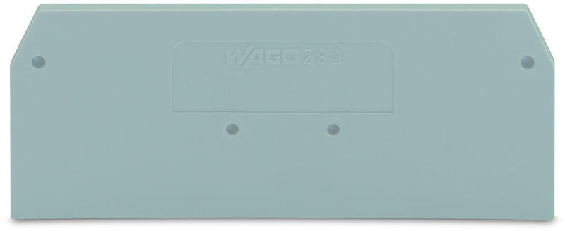 Wago 280-324 End and intermediate plate; 2.5 mm thick; gray
