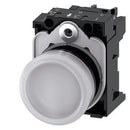 Siemens Indicator light, 22mm, round, white, screw, LED, 230V