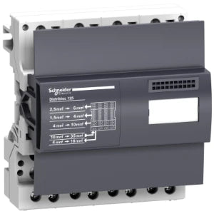 Schneider Electric LVS04045 LINERGY DX 4P DIST.BLOCK 125A 6M 52HOLES