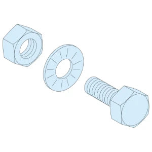 Schneider Electric LVS04194 20 BOLTS 8.8 CLASS M6X20 /5MM COPPER BAR