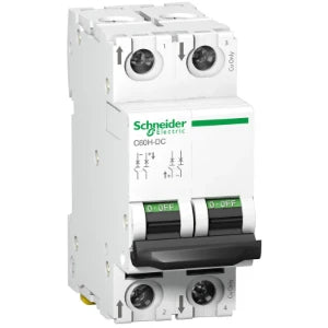 Schneider Electric A9N61537 CIRCUIT BREAKER C60H-DC 500VDC 40A 2P C