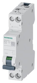 Siemens Circuit breaker, C10, 1+N-pole 1mW, 230V, 6kA