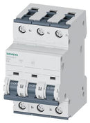 Siemens Sentron 5SY4 MCB, C curve, 3-pole, 10kA capacity, 6A