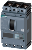SIEMENS 3VA2010-5JQ32-0AA0 circuit breaker 3VA2 IEC frame 100 breaking capacity class M Icu=55kA @ 415V 3-pole, line protection ETU560, LSIG, In=100A overload protection Ir=4...