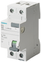 SIEMENS 5SV4312-0 RCCB, 2-pole, type AC, In: 25 A, 30 mA, Un AC: 230 V