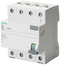 SIEMENS 5SV4344-0 RCCB, 4-pole, type AC, In: 40 A, 30 mA, Un AC: 400 V