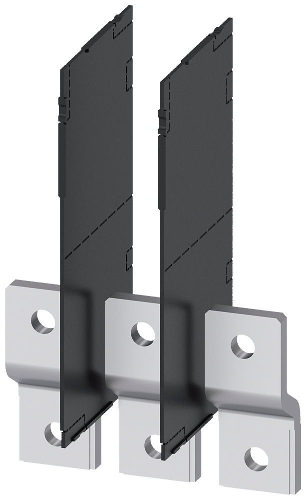 SIEMENS 3VA94830QB00 Front bus connectors extended, 3 units, accessory for: 3VA1 400/630 3VA2 400/630