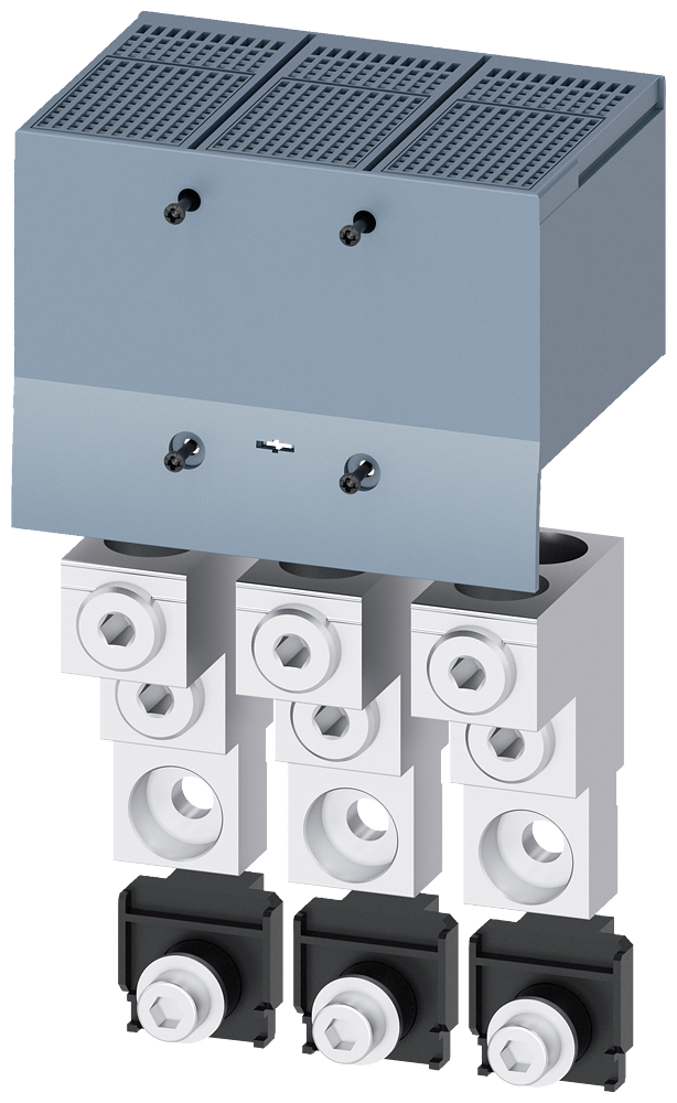 SIEMENS 3VA94030JJ23 Circular conductor terminal, 2 cables, 3 units, accessory for: 3VA1 400/630 3VA2 400/630