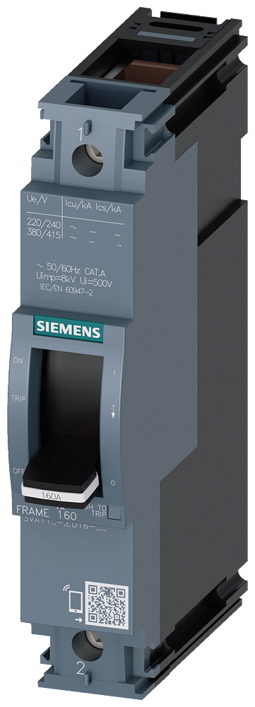 SIEMENS 3VA1140-5ED16-0AA0 Circuit breaker 3VA1 IEC frame 160 breaking capacity class M Icu=55 kA @ 240 V