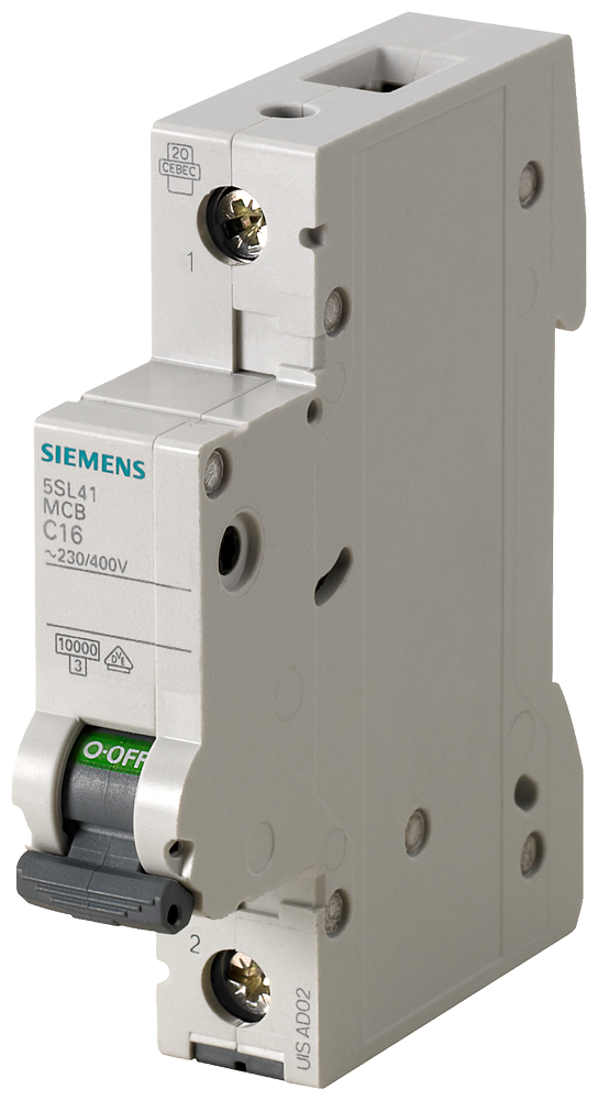 SIEMENS 5SL4106-6 Miniature circuit breaker 230/400 V 10 kA, 1-pole, B, 6 A