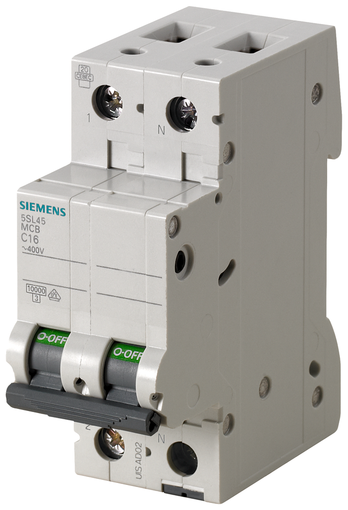 SIEMENS 5SL4540-7 Miniature circuit breaker 230 V 10 kA, 1+N-pole, C, 40 A