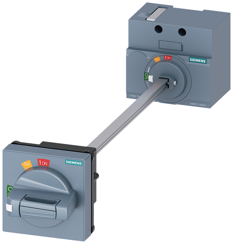 SIEMENS 3VM9117-0FK21 door-coupling rotary op. mech. standard IEC IP65 with door interlock accessory for: 3VM 100/160