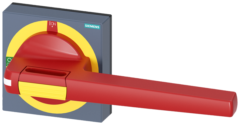 SIEMENS 8UD18614AD05 Handle with masking plate EMERGENCY OFF, size 100x 100, for shaft 12x 12, 0-I