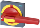 SIEMENS 8UD18513AF05 Handle with masking plate EMERGENCY OFF, size 100x 100, for shaft 10x 10, Test-0-I