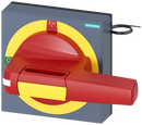 SIEMENS 8UD18412CD05 Handle with masking plate EMERGENCY OFF with lighting, size 100 x 100, for shaft 8x 8