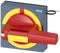 SIEMENS 8UD18412CD05 Handle with masking plate EMERGENCY OFF with lighting, size 100 x 100, for shaft 8x 8