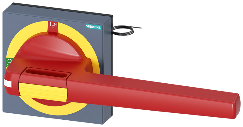 SIEMENS 8UD18614CF05 Handle with masking plate EMERGENCY OFF with lighting, size 100 x 100