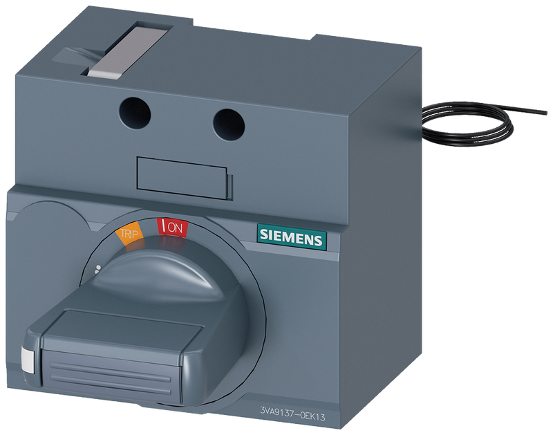 SIEMENS 3VA9137-0EK13 Front mounted rotary operator standard IEC IP30/40 24V DC illumination kit for 3VA5 125