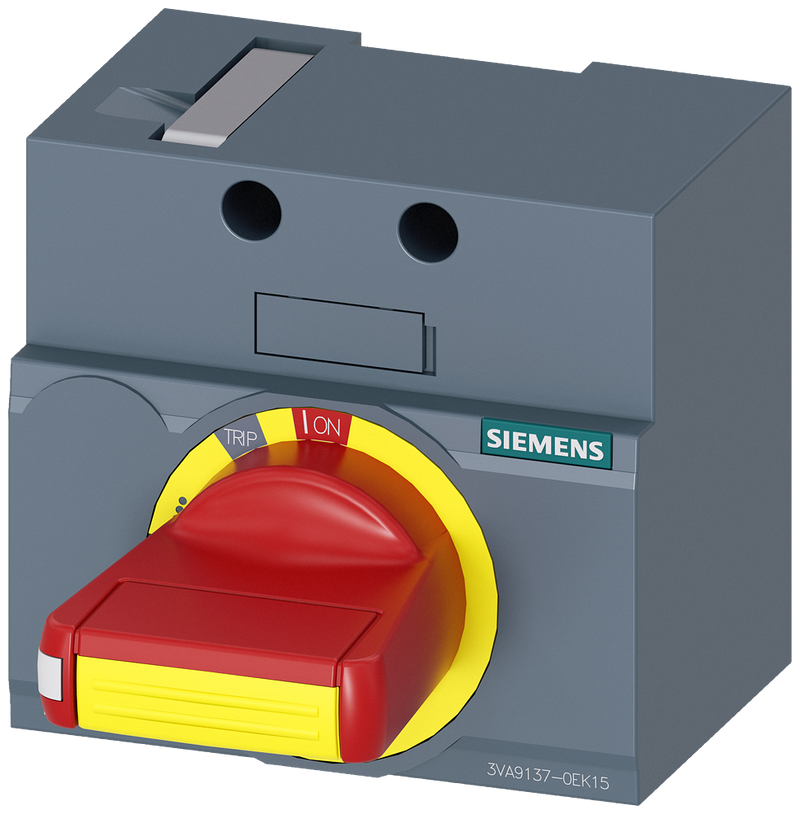 SIEMENS 3VA9137-0EK15 Front mounted rotary operator EMERG. OFF IEC IP30/40 for 3VA5 125