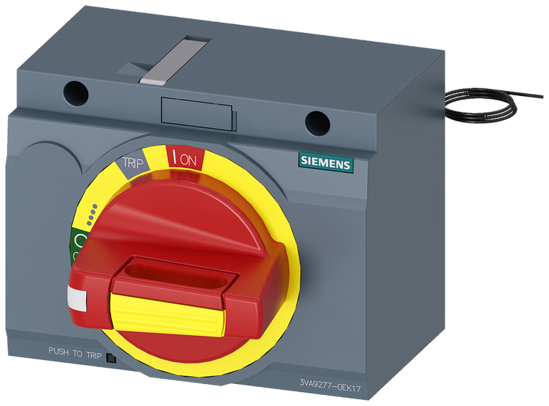 SIEMENS 3VA9277-0EK17 Front mounted rotary operator EMERG. OFF IEC IP30/40 illumination kit for 3VA6 150/250 3VA5 250