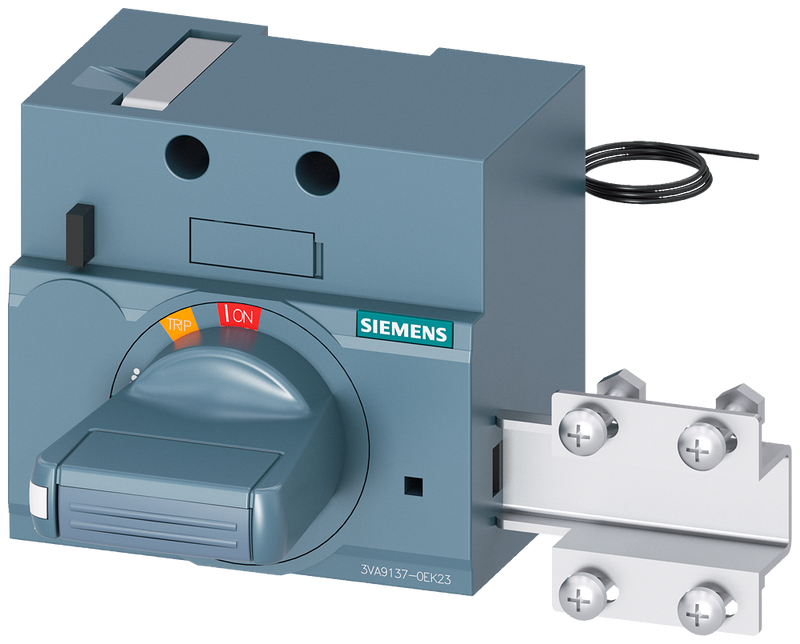 SIEMENS 3VA9137-0EK23 Front mounted rotary operator standard with door interlocking IEC IP30/40 for 3VA4/5 125
