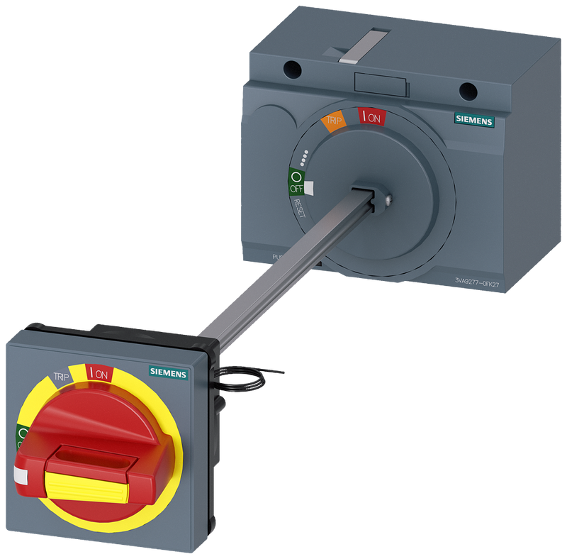 SIEMENS 3VA9277-0FK27 Door mounted rotary operator EMERG. OFF IEC IP65 for 3VA6 150/250 3VA5 250
