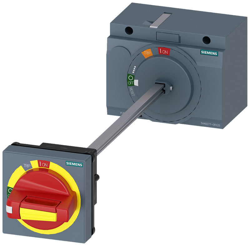 SIEMENS 3VA9277-0FK25 Door mounted rotary operator EMERG. OFF IEC IP65 for 3VA6 150/250 3VA5 250