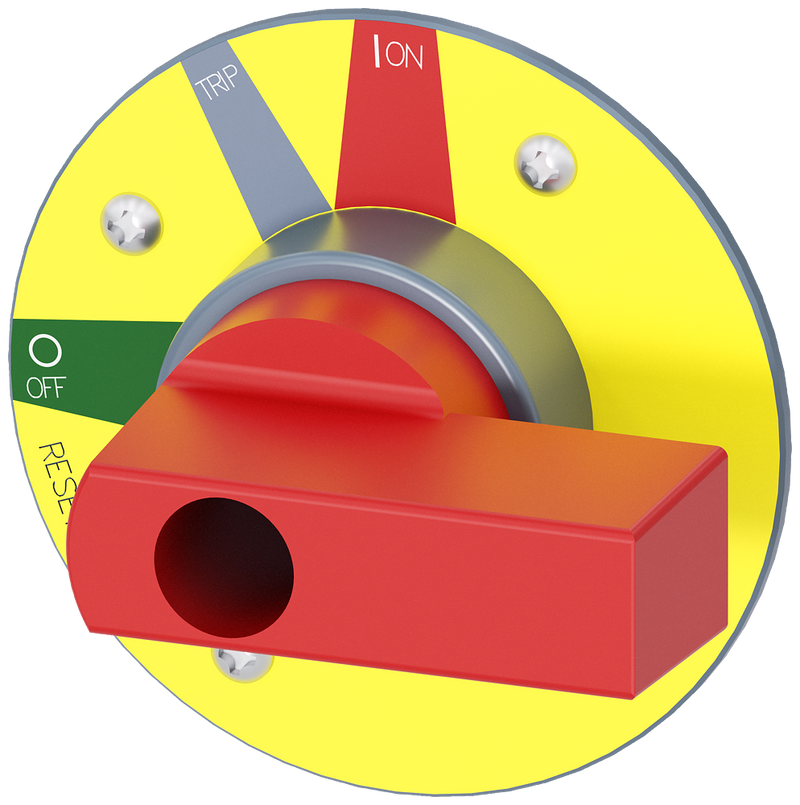 SIEMENS 3VA9477-0GC05 Supplementary handle for door mounted rotary operator EMERG. STOP for 3VA6 150/250