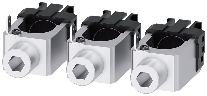 SIEMENS 3VA92330JG12 Circular conductor terminal with control wire voltage tap, 3 units, for 3VA5 250