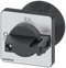 SIEMENS 3LD9343-4C selector switch, black 48x48 mm Front plate mounting Central hole mounting 22.5mm with coupling part for shaft 6x6 mm, accessory for Load disconnec...