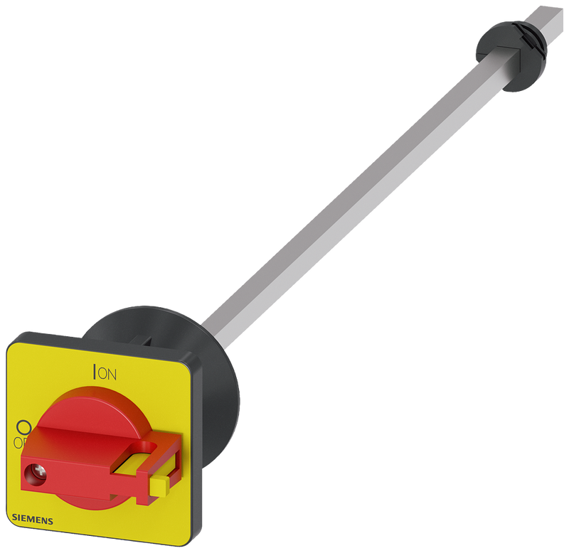 SIEMENS 3LD9343-5CA Door-coupling rotary operating mechanism, red/yellow 48x48 mm, front mounting