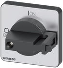 SIEMENS 3LD9343-6C selector switch, black 48x48 mm Front plate mounting Central hole mounting 22.5mm for shaft 6x6 mm, accessory for Load disconnector 3LD3