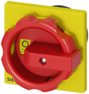 SIEMENS 3LD9344-3C Rotary operator, red/yellow 66x66 mm, front mounting, center-hole mounting 22.5 mm