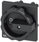SIEMENS 3LD9344-4C Rotary operator, black 66x66 mm, floor mounting, center-hole mounting 22.5 mm