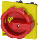 SIEMENS 3LD9344-5C Rotary operator, red/yellow 66x66 mm, front mounting, center-hole mounting 22.5 mm