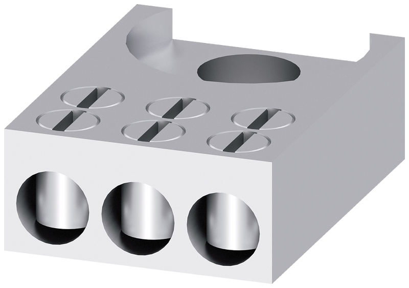 SIEMENS 3NP19311BE10 Triple terminal 3x 2.5 - 16 mm2, for size NH00 1-pole with flat terminal