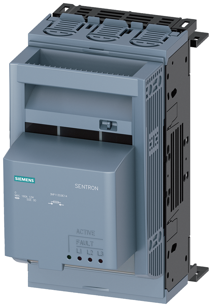 SIEMENS 3NP11331BC14 SENTRON, 3NP1 fuse switch disconnector, 3-pole, NH00, 160 A